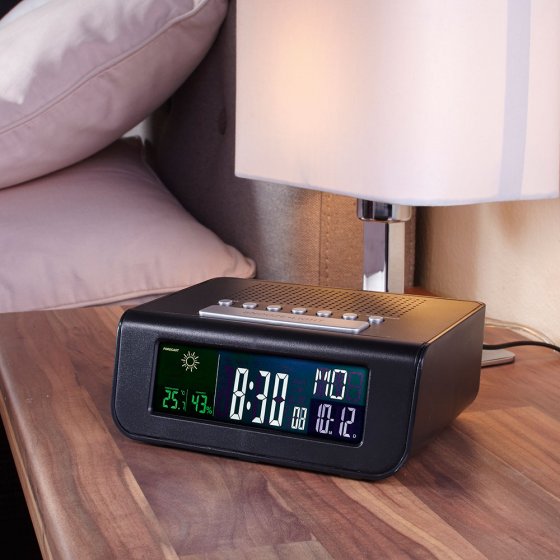 Radio-réveil avec station météo 