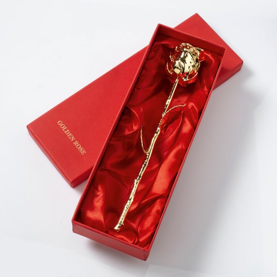 Rose dorée à l’or fin 