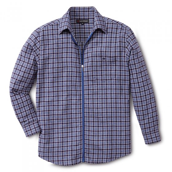 Chemise de flanelle zippée 