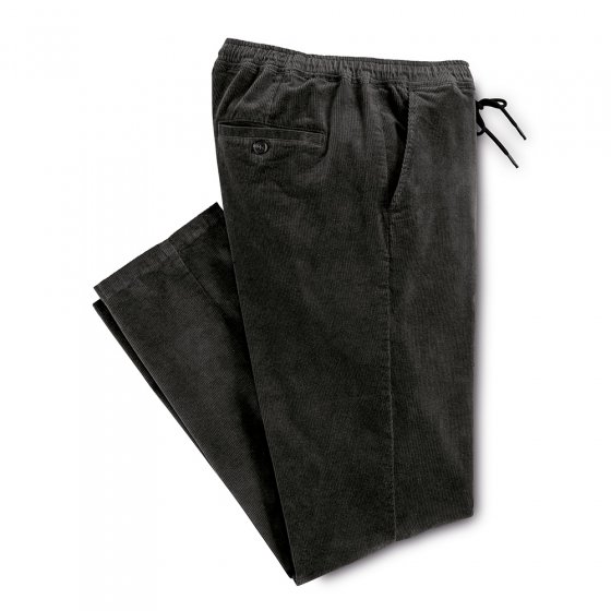 Pantalon en velours côtelé à taille élastique 