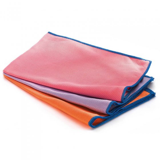 Chiffons microfibre pour vitres et miroirs Lot de 3