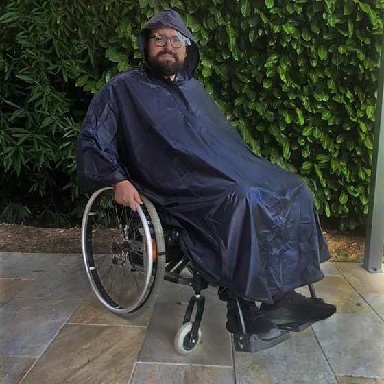 Cape de pluie pour fauteuil roulant
