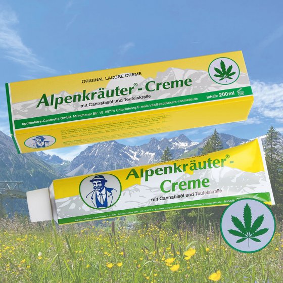 Crème aux plantes alpines et à l'huile de chanvre 200 ml  