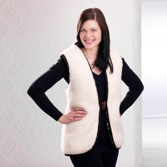 Gilet double face en laine vierge 