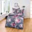 Linge de lit en micro-polaire, motif floral  - 1