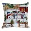 Housse de coussin gobelin bonhomme de neige - 1