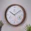 Horloge murale radiopilotée « Thermo/hydro » aspect bois - 1