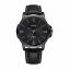 Montre pour homme avec bracelet en cuir noir - 1