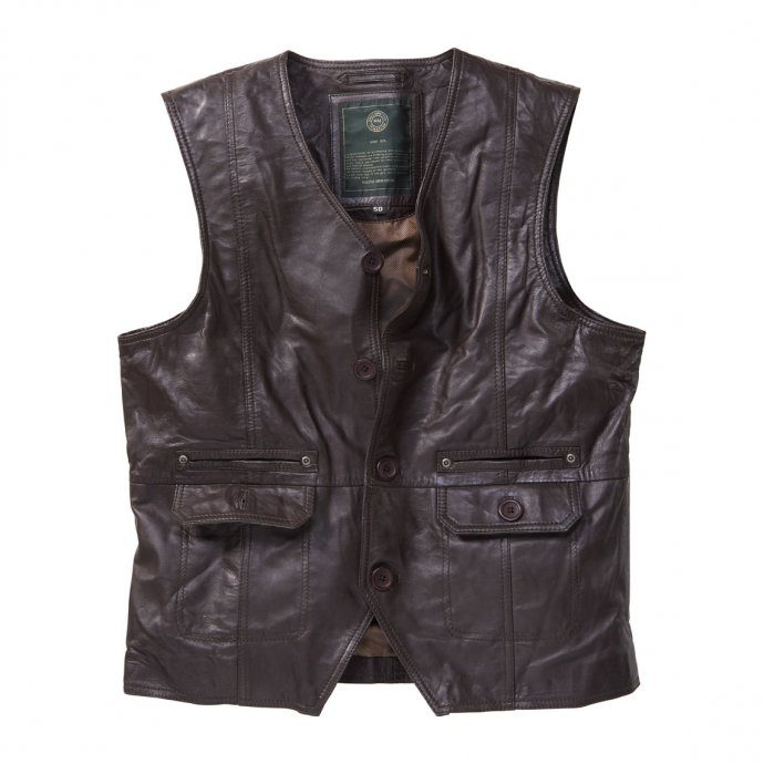 Gilet en cuir nappa d'agneau