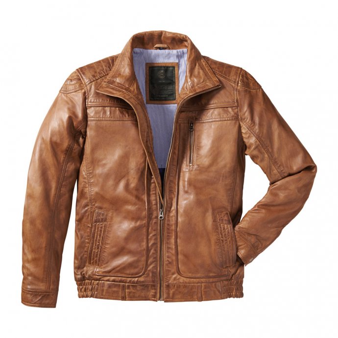 Blouson sportif en cuir