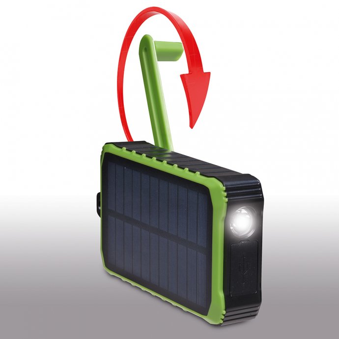 Chargeur à manivelle et solaire