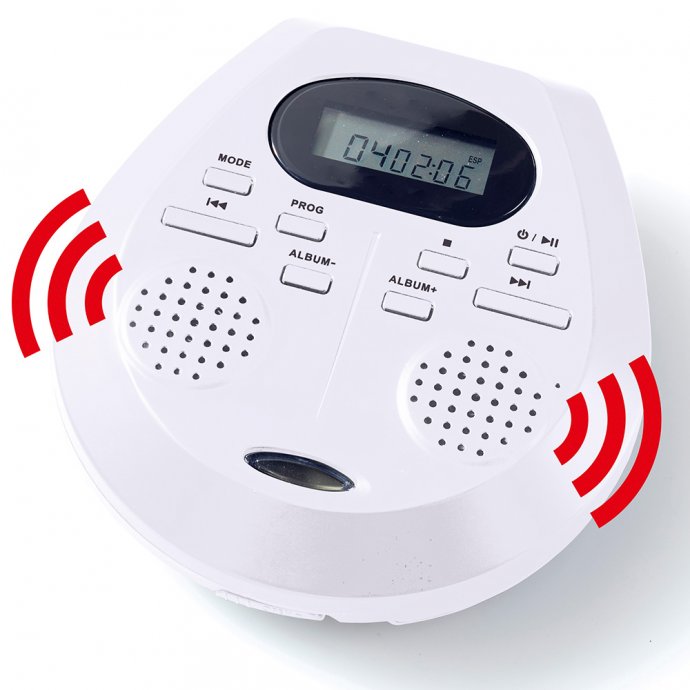 Lecteur CD portable avec enceintes stéréo