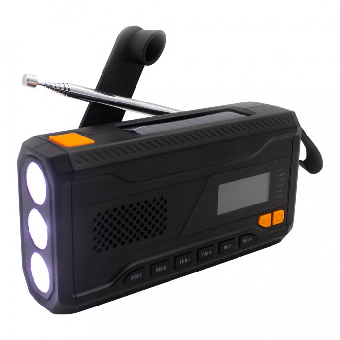 Radio DAB+ à manivelle et solaire