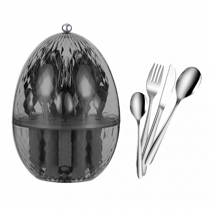 Set de couverts  "Saphir " dans un œuf
