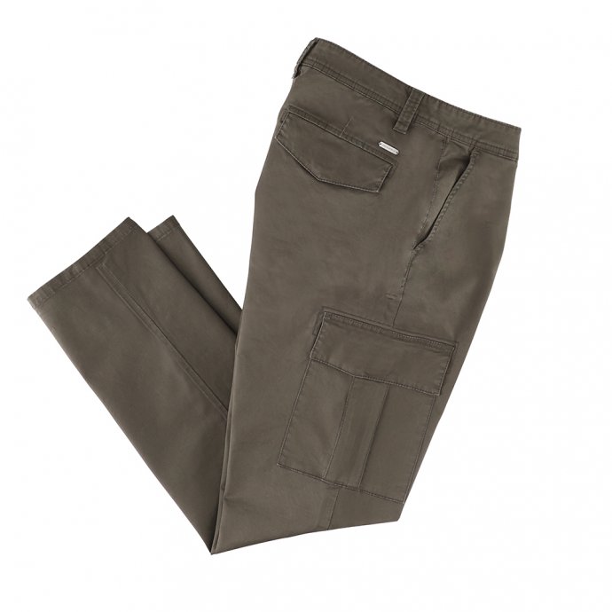 Pantalon cargo en coton stretch