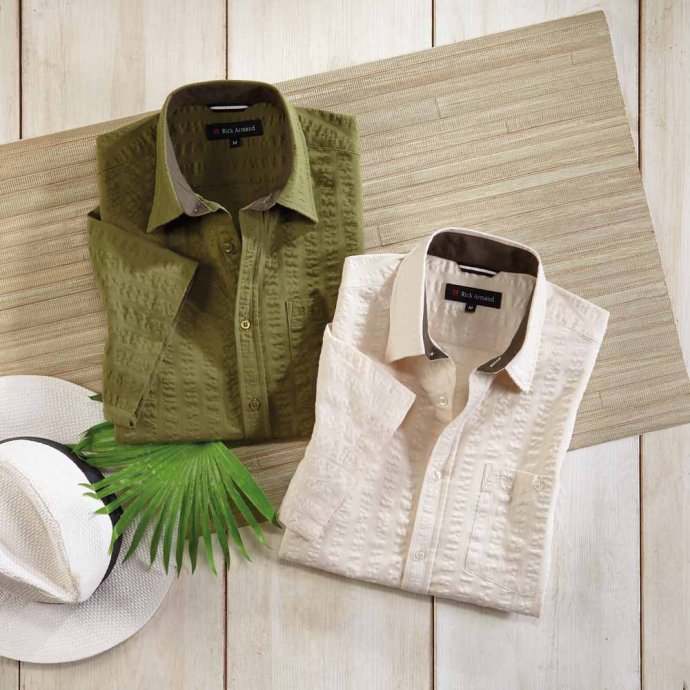 Chemise en seersucker de coton