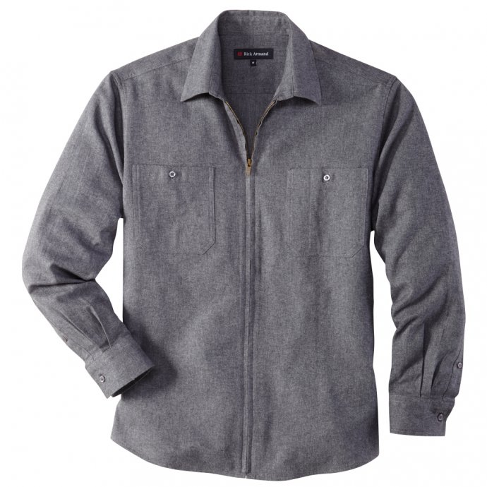 Chemise en flanelle avec glissière continue