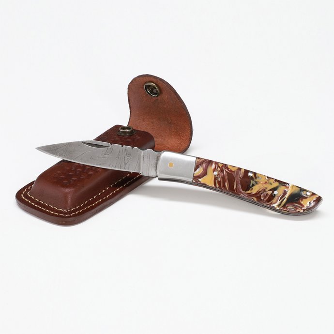 Couteau de poche damassé « marbré »