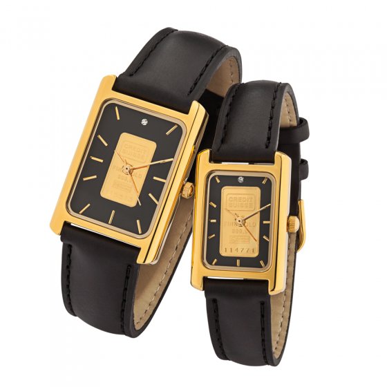 Montre lingot d'or et di.Homme 