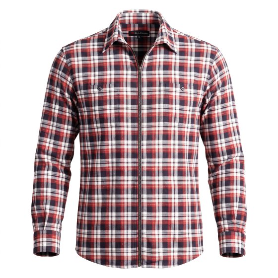 Chemise de flanelle zippée en lot XXL (45/46) | Bleu#Rouge