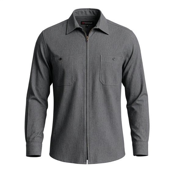 Chemise en flanelle avec fermeture éclair sur toute la longueur 