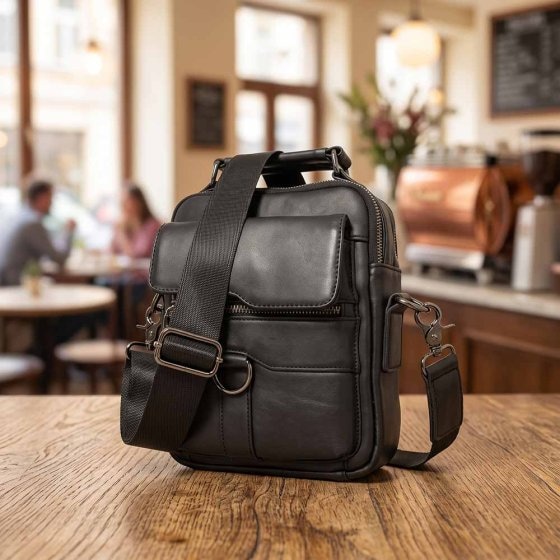 Sac à bandoulière en cuir pour homme 