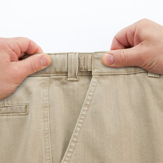 Pantalon coton à taille confort 