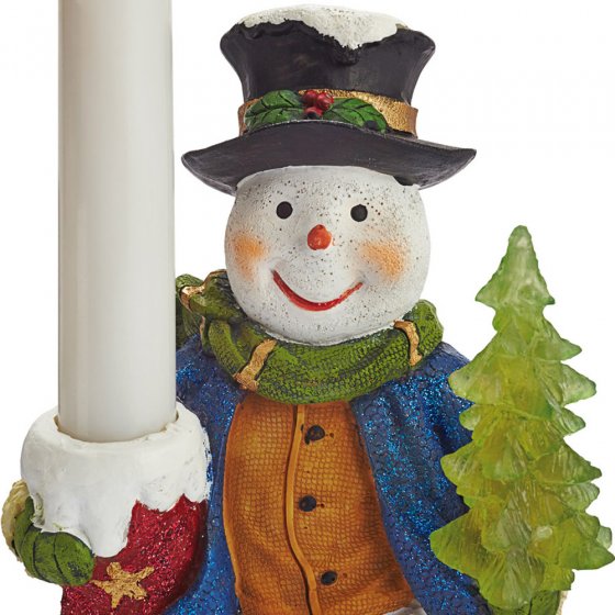 Bonhomme de neige avec bougie LED