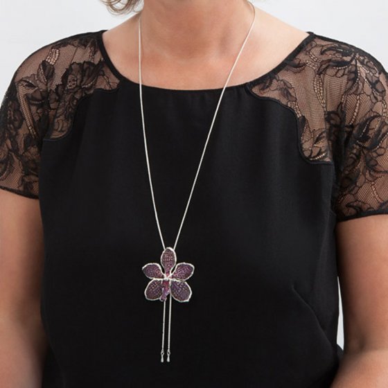 Collier orchidée