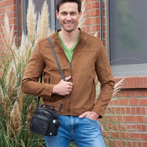 Sacoche homme en cuir Noir