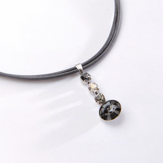 Collier avec Swarovski Elements  | Anthracite