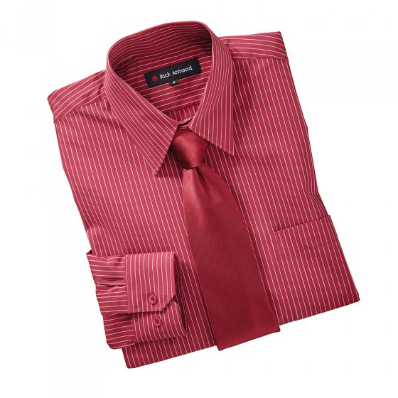 Chemise avec cravate XXL | Bordeaux