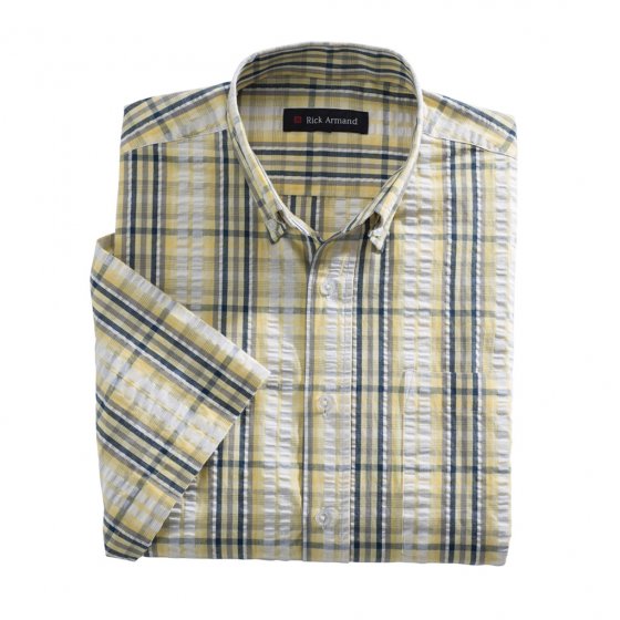 Chemise seersucker à carreaux