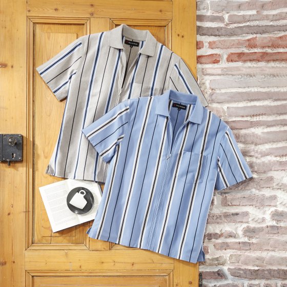 Chemise zippée en jersey 