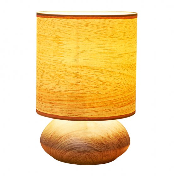 Lampe tactile aspect bois 