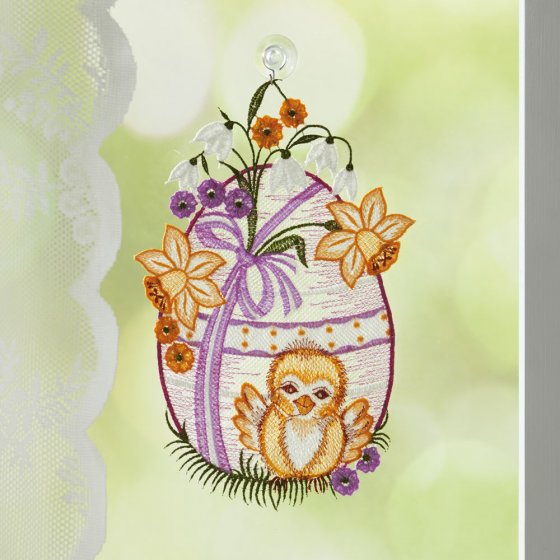 Décoration de fenêtre motif de Pâques