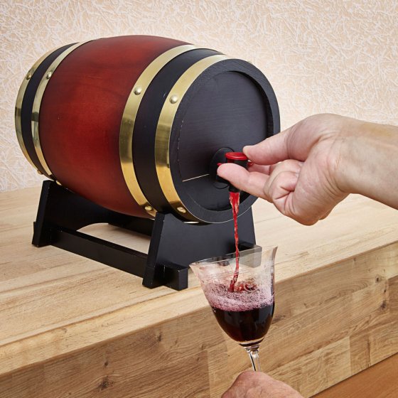 Mini tonneau à vin en bois de pin 