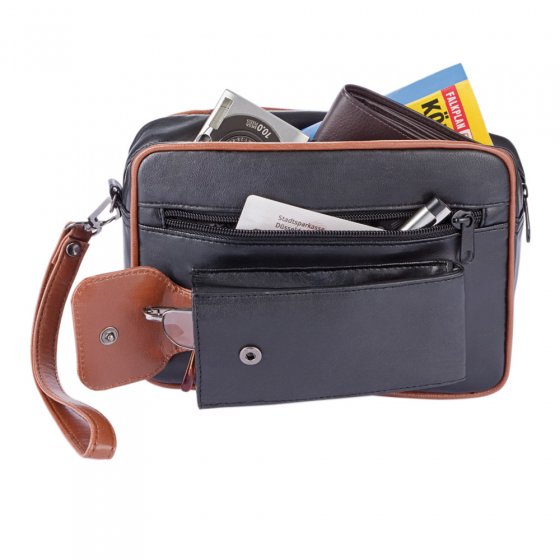 Pochette homme en cuir d‘agneau nappa
