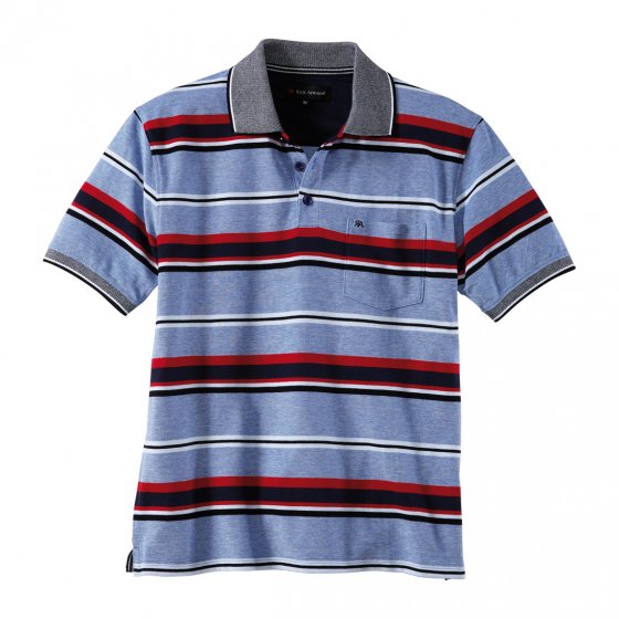 Polo à rayures en maille piquée 