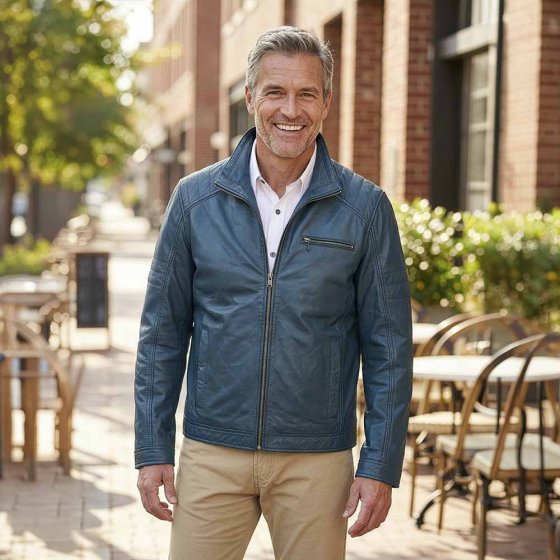 Veste cuir style moderne 