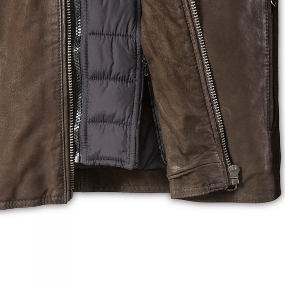 Veste en cuir nubuck 