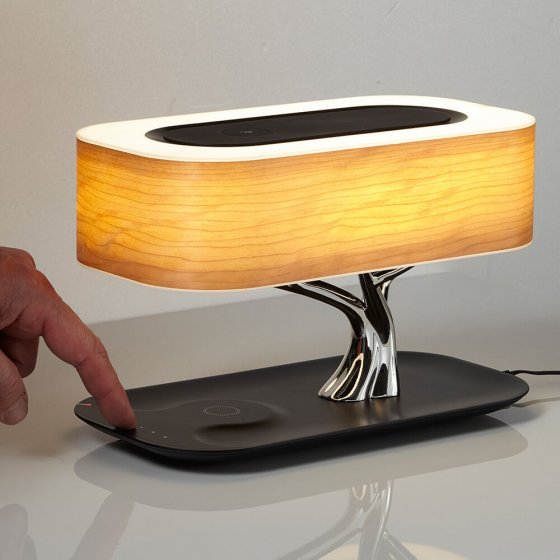 Lampe en merisier en forme d'arbre