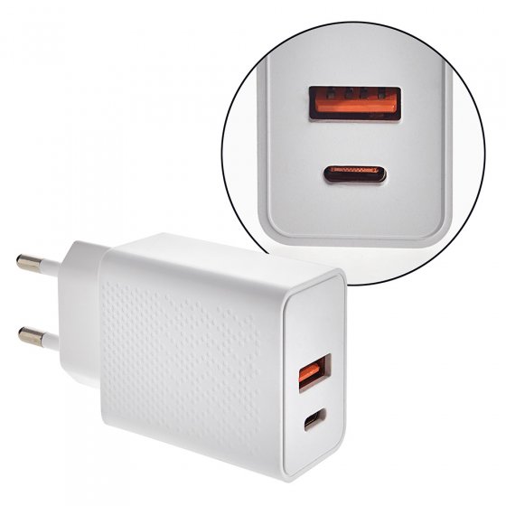 Adaptateur prise USB-C/USB-A deux ports 