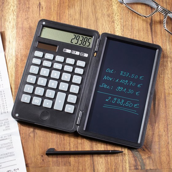 Tableau électronique avec calculatrice