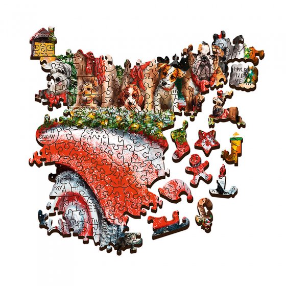 Puzzle en bois « les aides du Père Noël » 