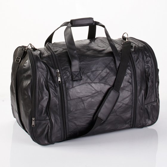 Sac de voyage en cuir à ouverture latérale 