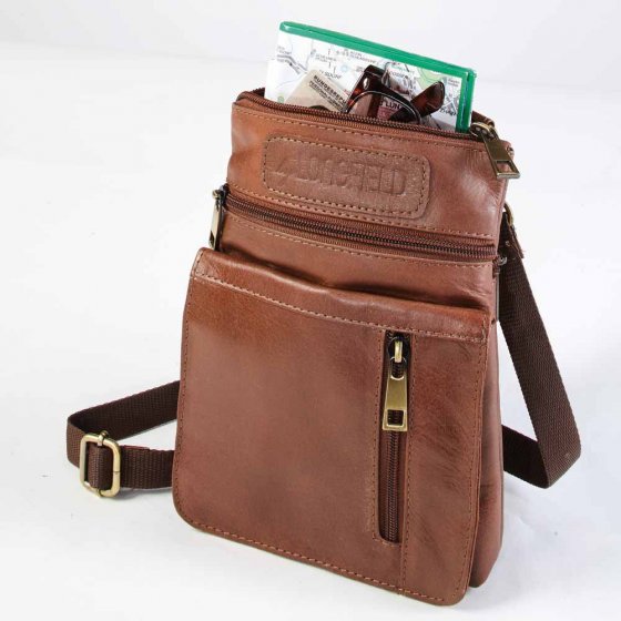 Sac de cuir compact à bandoulière 