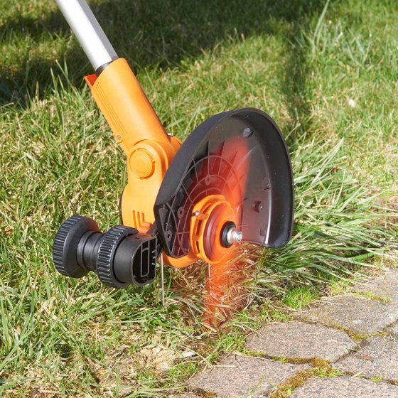 Coupe-gazon sans fil avec patins de guidage 