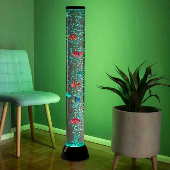 Colonne d’eau LED avec poissons 