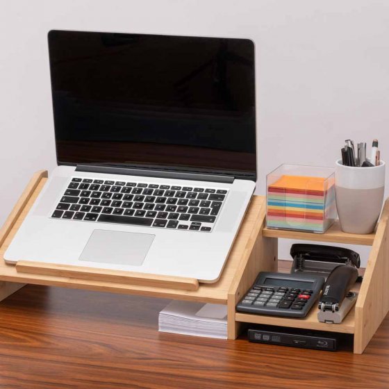 Support d'ordinateur portable en bambou